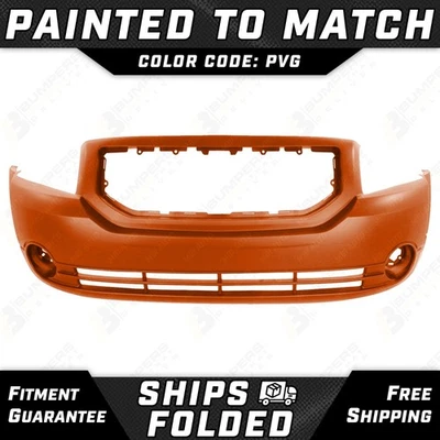NEW Painted *PVG - Mango* Front Bumper Cover Fascia for 2007-2012 Dodge Caliber Foto 1 de 4