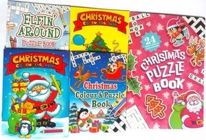 Christmas Puzzle, Colouring Books A5, A6 - Picture 1 of 11