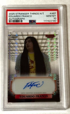 Eduardo Franco Argyle Auto 2025 Topps Stranger Things High-Tek PSA 10 GEM POP 4 - Image 1 of 2