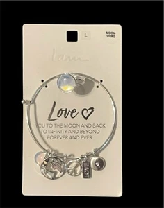 LOVE YOU TO THE MOON & BACK TO INFINITYBEYOND FOREVER  OPALITE BRACELET RING 8 - Picture 1 of 7