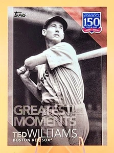 2019 Topps 150 Years of Baseball GREATEST MOMENTS Ted Williams #150-34 ~Red Sox~ - Picture 1 of 3