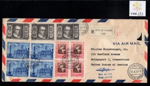VPH_252. VATICAN. Nicely franked 1949 letter w. multiple BASILICAS stamps. - Picture 1 of 1
