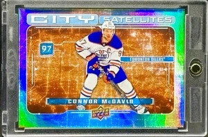 Connor McDavid RARE CITY REFRACTOR INVESTMENT CARD SSP UPPER DECK OILERS MINT - Picture 1 of 2