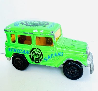 1980 Majorette #277 4x4 Toyota Land Cruiser AFRICAN SAFARI Kenya RAID 86 Jeep - Image 1 of 4