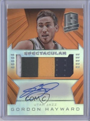 2014 Spectra впечатляющий образец подписи оранжевый призма /25 Гордон Хейворд авто - Изображение 1 из 2