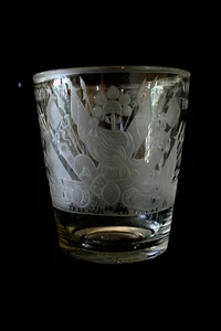 VASO GRABADO ANTIGUO TEMA MILITAR GEORGIANO - Imagen 1 de 8