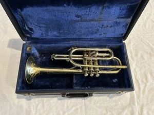 QUALITY BLESSING SCHOLASTIC CORNET ELKHART-IND. U.S.A. + CASE - Picture 1 of 10