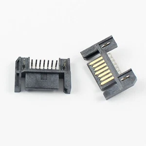 5 Stück SATA Typ A 7 Pin Rechter Winkel Reverse DIP Stecker für Festplatte HDD - Bild 1 von 4