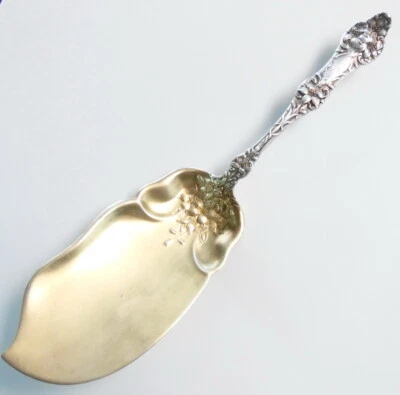 Antiguo servidor de peces Alvin de plata esterlina .925 flor de azahar antigua 11,5" ~ G mono Foto 1 de 4