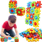 Uooker Multicolored Educational Building Blocks, 12 Pcs Pop It Fidget Toy Push &amp;