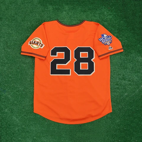 Buster Posey 2010 San Francisco Giants Men's Alt Orange World Series Jersey Cover