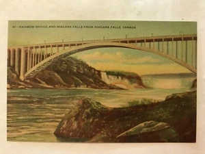 VINTAGE Rainbow Bridge Niagara Falls Canada Postcard - Picture 1 of 2