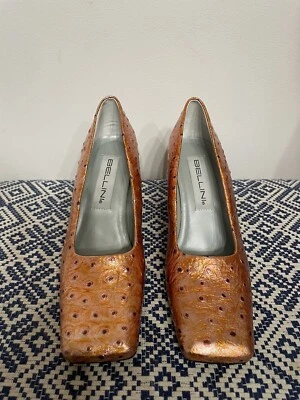 全新 Bellini 鞋跟 尺码 7M - 橙色 - 皮革外底 — 第 1/4 张图片