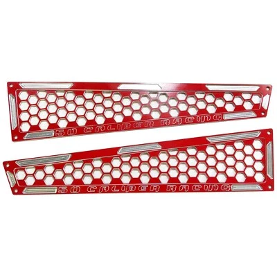 CNC Billet Side Air Vent Intake Grille Grill Bezel Kit RZR XP1000 RED Powdercoat - Image 1 of 4