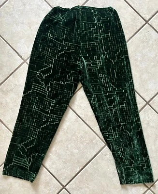 SAKS FIFTH AVENUE OSCAR DE LA RENTA VINTAGE  VELVET GREEN SET SIZE 14 USA - Image 1 of 4