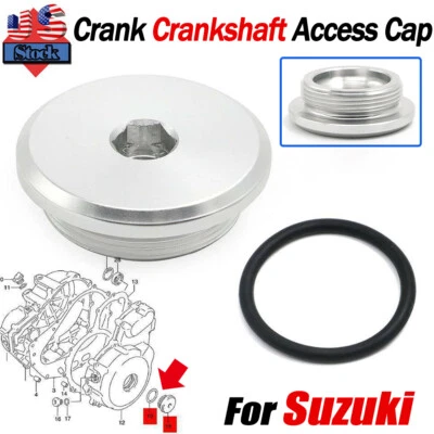Crank Crankshaft Access Cap Cover For Suzuki DR250 350 650 DRZ400 DL1000 GSX1300 — 第 1/4 张图片