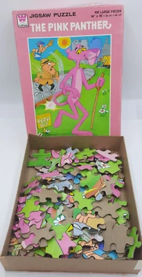 Whitman Pink Panther 100 Large Piece Jigsaw Puzzle Vintage 1978 COMPLETE - Image 1 of 4