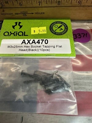 AXIAL AXA470 Hex Socket Tap Flat Head M3 X 25mm X 10pc. - Image 1 of 4