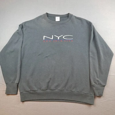 Sudadera De Colección Ciudad de Nueva York Para Hombre Talla XL Negra Años 90 NYC Destino Foto 1 de 4