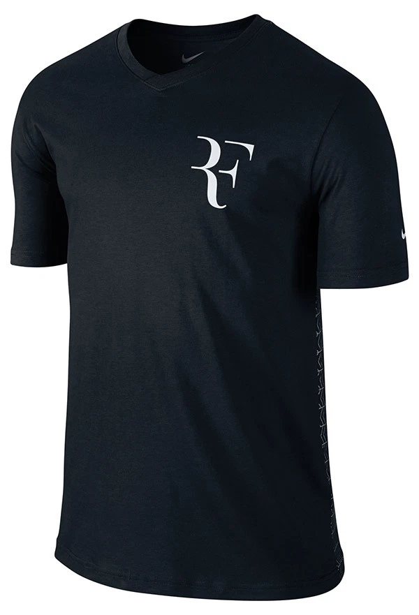 New Nike RF Roger Federer SS V-Neck Tee Shirt 688576 Tennis - Image 1 of 1