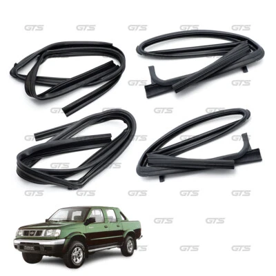 4Pcs Glass Run Channel Rubber Seal Window For Nissan Frontier 1998 2004 Foto 1 de 4