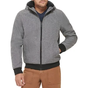 Dockers Men's Soft Shell Sherpa Bomber Jacket Heather Gray 3X-Large TALL - Picture 1 of 5