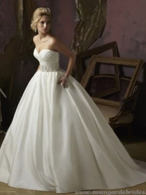 🌿 Sustainable Bridal Elegance: Ivory Taffeta Morilee Blu Ball Gown Size 12🌿 - Image 1 of 4