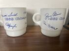 Lot of 2 Vintage 1969 CHICAGO CUBS Bull Pen Anchor Hocking Fire-King Coffee Mug