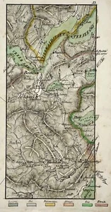 1840c Rare detailed map of Central Switzerland, hand coloured - Picture 1 of 4