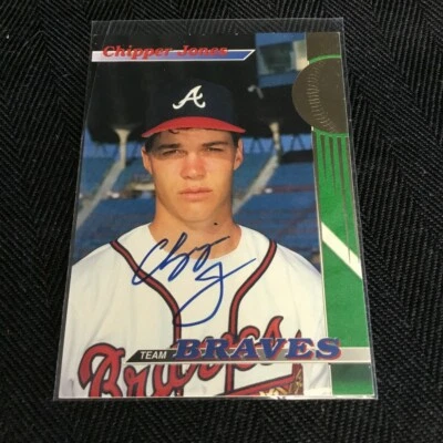 1993 TOPPS TSC ATLANTA BRAVES TEAM CHIPPER JONES PACK CERTIFIED AUTO AUTOGRAPH - Image 1 of 3