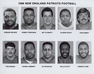 1988 Football Photo New England Patriots Player Headshots   - N9WW - Picture 1 of 1