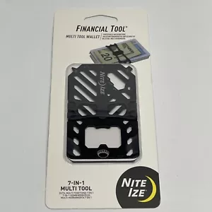 Nite Ize Finanzwerkzeug 7 in 1 Multifunktionswerkzeug robust Edelstahl schwarz - Bild 1 von 4