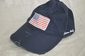 American Flag Distressed Adjsutable Baseball Cap Hat Kids Navy by Clair's - Picture 1 of 6
