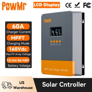 20A-100A MPPT Solar Panel Battery Charger Controller 12/24/36/48V LCD Regulator - Picture 1 of 64