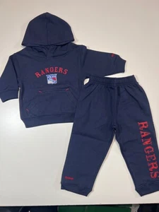 Conjunto de 2 sudaderas con capucha logotipos desgastados New York Rangers bebé bebé - Imagen 1 de 1