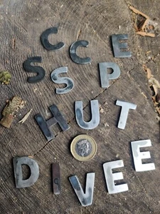 1 INCH Small Letters/Numbers Family Home Wall Metal Lettering - Picture 1 of 38