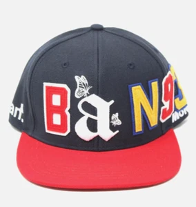 Brand About Nothing BAN "Atlanta" Snap Back Flat Bill -dark navy/red - Picture 1 of 10