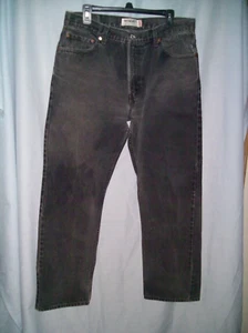 LEVI'S 505 SCHWARZE HERRENJEANS ETIKETT GRÖSSE 36 X 32 (tatsächliche Größe = 35" x 31") - Bild 1 von 4