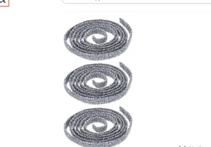 Set of (3) 9' Spiral Glitter Ribbons by Valerie NEW Silver - Picture 1 of 1