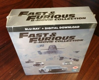 Fast & Furious 8 Movie Collection (Blu-ray, REGION FREE) No Digital -Free S&H Foto 1 de 4