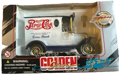 De colección Dorado Clásico Pepsi Cola Regalo Monedas Banco Diecast Camión Edición Especial Foto 1 de 3