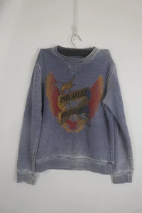 Dsquared2 Blue Graphic Print Cotton Long Sleeve Crew Neck Pullover Sweatshirt M - Picture 1 of 17