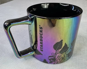 Taza Starbucks Iridiscente Otoño Rosa Metálica Arco Iris Lisa al Aceite 14oz - Imagen 1 de 8