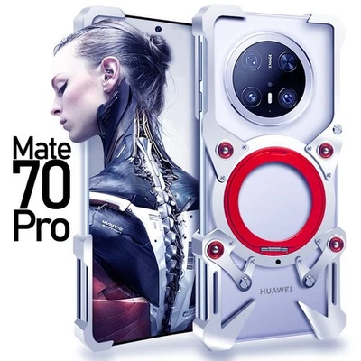 For Huawei Mate 70 60 50 40 RS 30 Pro+ Metal Aluminum Rimless Stand Bumper Case - Image 1 of 4