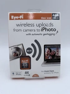 Eye-Fi Geo X2 4GB WiFi SD Card Automatic Geotagging New Factory Sealed - Picture 1 of 4