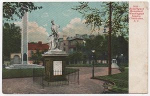 Cartolina CHARLESTON SC P.G.T. MONUMENTO A BEAUREGARD Washington Square FORT SUMTER - Foto 1 di 2