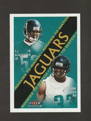 2000 Fleer Tradition #348 T.J. Slaughter / Shyrone Stith rookie card - Image 1 of 2