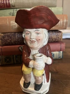 Antique Porcelain Toby Jug Pitcher Tall Hat - Picture 1 of 10