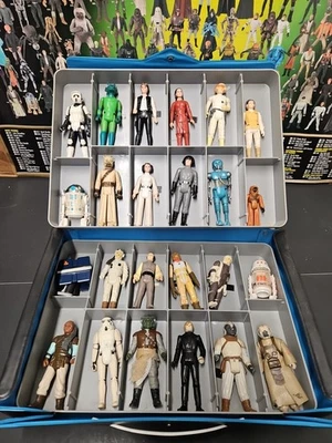 Star Wars Figure Lot Of 24 Plus Collectors Case 1977 To 1984 Kenner  - Image 1 of 4
