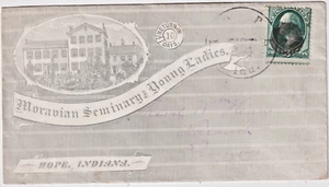 Hope Ind All over illust advt cover Moravan Seminary Young Ladies  (g50) - Picture 1 of 2